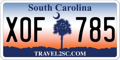 SC license plate XOF785