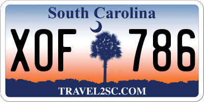 SC license plate XOF786