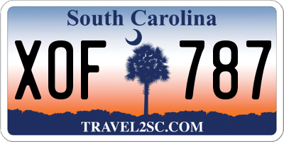 SC license plate XOF787