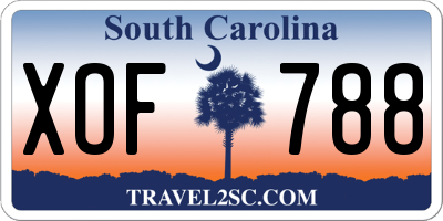 SC license plate XOF788