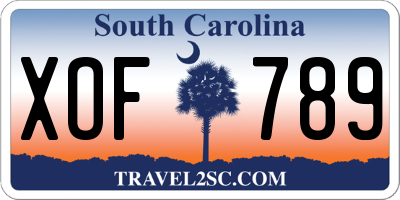 SC license plate XOF789
