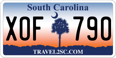 SC license plate XOF790