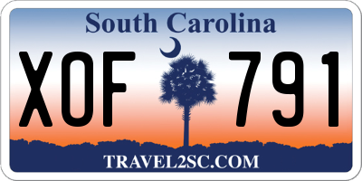 SC license plate XOF791