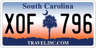 SC license plate XOF796