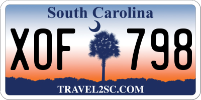 SC license plate XOF798