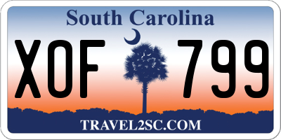 SC license plate XOF799