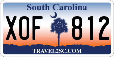 SC license plate XOF812