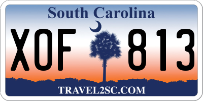 SC license plate XOF813