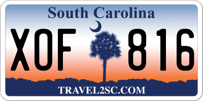 SC license plate XOF816