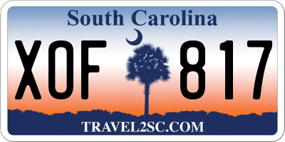 SC license plate XOF817