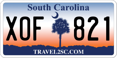 SC license plate XOF821