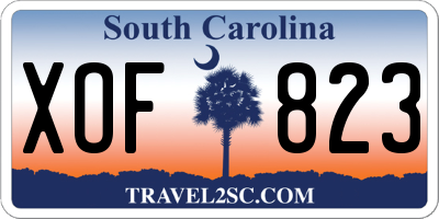 SC license plate XOF823