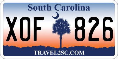 SC license plate XOF826