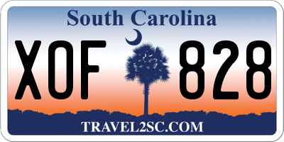 SC license plate XOF828