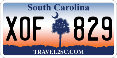 SC license plate XOF829