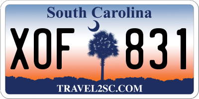 SC license plate XOF831