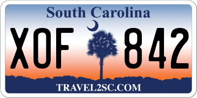 SC license plate XOF842