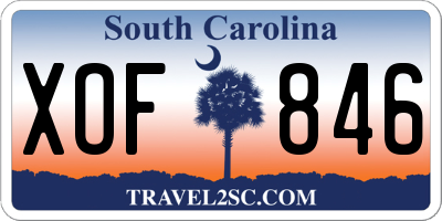 SC license plate XOF846