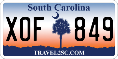 SC license plate XOF849