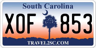 SC license plate XOF853