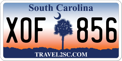 SC license plate XOF856