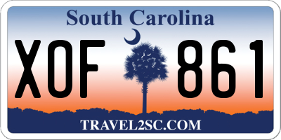 SC license plate XOF861