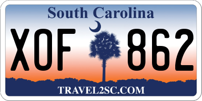 SC license plate XOF862
