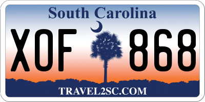 SC license plate XOF868