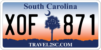 SC license plate XOF871
