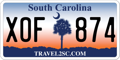 SC license plate XOF874