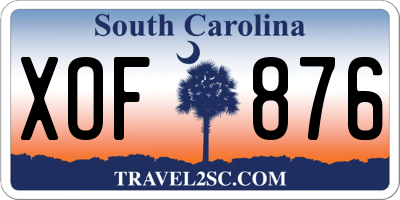 SC license plate XOF876