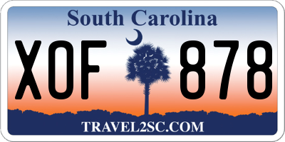 SC license plate XOF878