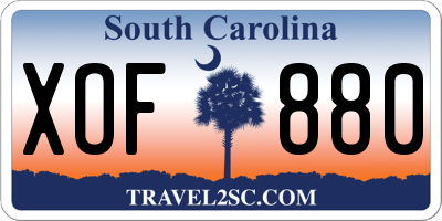 SC license plate XOF880