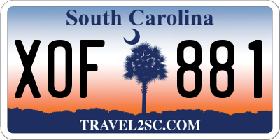 SC license plate XOF881