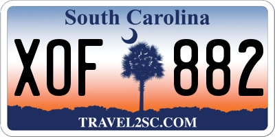 SC license plate XOF882