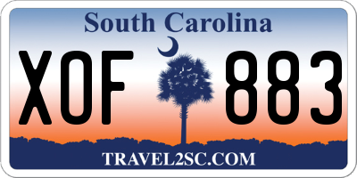 SC license plate XOF883