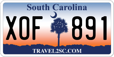 SC license plate XOF891