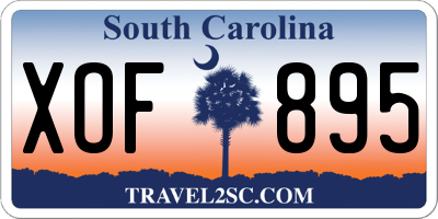 SC license plate XOF895