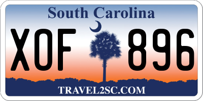 SC license plate XOF896