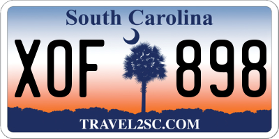 SC license plate XOF898