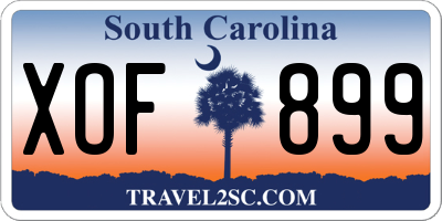SC license plate XOF899