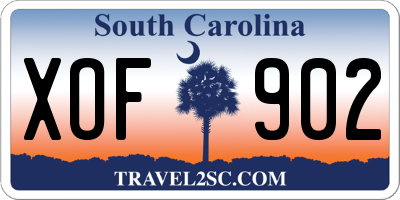 SC license plate XOF902