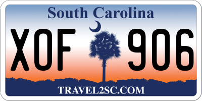 SC license plate XOF906