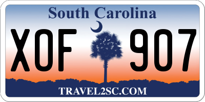 SC license plate XOF907