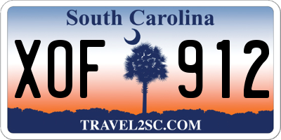 SC license plate XOF912