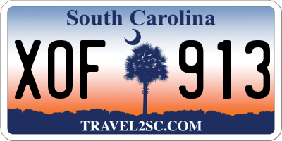 SC license plate XOF913