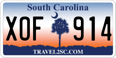 SC license plate XOF914