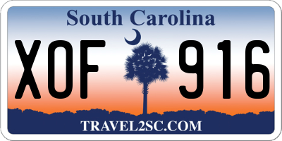 SC license plate XOF916