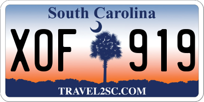 SC license plate XOF919