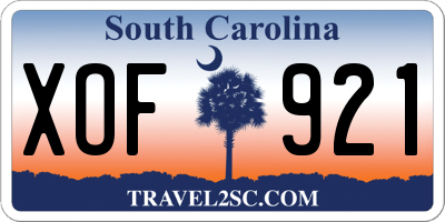 SC license plate XOF921